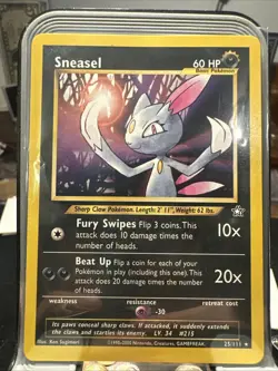 Sneasel 25/111 Neo Genesis Regular Pokemon Vintage - Image 1