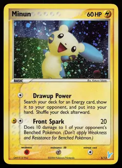 Minun 6/12 Holo EX Trainer Kit 2 Pokemon Card - Image 1