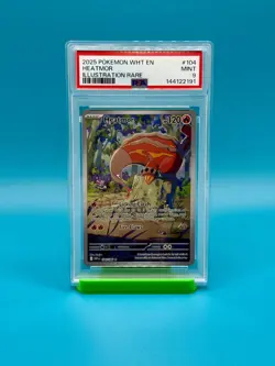 PSA 9 - 2025 POKEMON WHITE FLARE EN HEATMOR 104/086 - Image 1