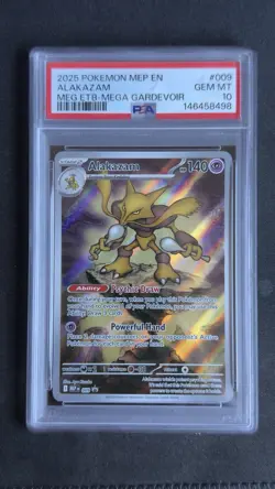 Pokemon TCG Alakazam 009 Mega Evolution Promo Holo PSA 10 - Image 1