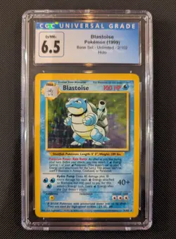 CGC 6.5 Excellent+/NM Blastoise 2/102 Base Set HOLO RARE Pokemon - Old Label - Image 1
