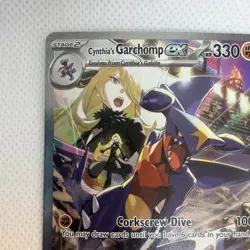 Pokemon Destined Rivals Cynthia's Garchomp EX 232/182 Special Illustration Rare - Image 4