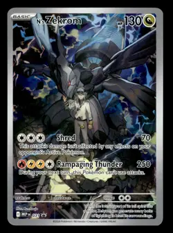 N's Zekrom MEP 031 Illustration Rare Black Star Promo Pokemon Card - Image 1