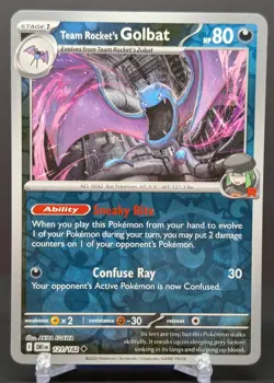 Pokemon Team Rocket's Golbat #121/182 Destined Rivals English Reverse Holo - Image 1
