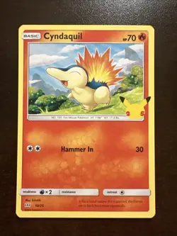 Cyndaquil 10/25 Non-holo NM McDonald’s 25th Anniversary Celebrations Pokemon TCG - Image 1