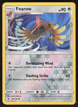 Fearow 98/149 Reverse Holo Pokemon TCG SM Base Set LP - Image 1