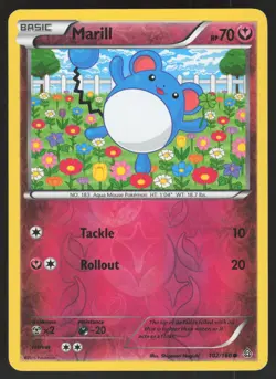 Marill 102/160 Reverse Holo Pokemon TCG XY - Primal Clash LP - Image 1