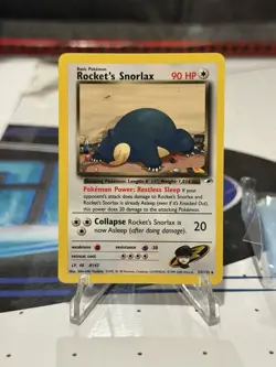 Pokemon TCG Gym Heroes - Rocket's Snorlax (33/132) Rare NM - Image 1