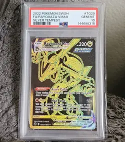 PSA 10 Rayquaza VMAX #TG29 Pokemon Silver Tempest Trainer Gallery Brand New Cert - Image 1