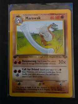 1999 Pokemon WOTC Marowak 39/64 Jungle 1st Edition - Image 1