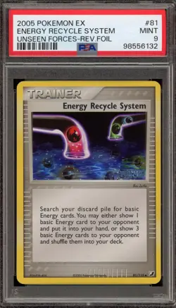 Pokemon Energy Recycle System EX Unseen Forces Reverse Holo #81 PSA 9 Mint - Image 1
