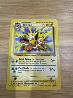 Pokemon TCG Jolteon Jungle 20/64 Regular Rare LP. - Image 1