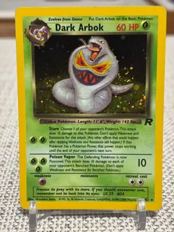 2000 Pokemon #2/82 Dark Arbok (Team Rocket) Holo Swirl - LP (1999-23000) - Image 1