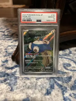 Pokemon TCG Snorlax Art Rare 181/165 Sv2a: 151 Series (PSA 10) - Image 2