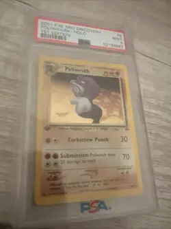 Pokemon Neo Discovery 2001 First Edition Poliwrath PSA Mint 9 - Image 1