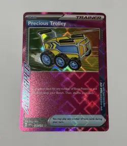 Pokemon TCG Precious Trolley Ace Spec Trainer SV08 Surging Sparks 185/191 - Image 1