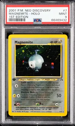 MAGNEMITE-HOLO 1ST EDITION POKEMON NEO DISCOVERY 2001 7 PSA 9 - Image 1