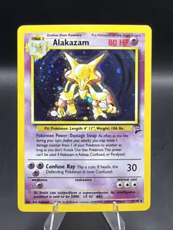 Alakazam 001/130 Base Set 2 Holo NM Pokemon TCG - Image 1