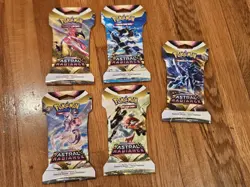 SWSH Astral Radiance Sleeved Booster Pack Art Set of 5 Pokemon TCG Sealed - Image 1