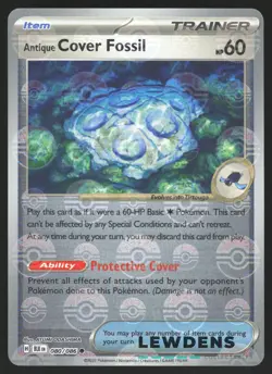 Antique Cover Fossil - 080/086 - POKE BALL Reverse Holo - Black Bolt - Pokemon - Image 1