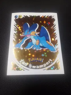 2022 POKEMON Prizma Sticker #109 Swampert Gold Star Holo Peru Gradeable - Image 1