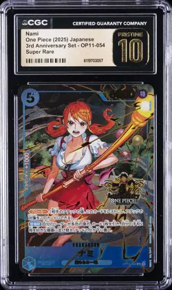 2025 ONE PIECE JPN 3RD ANV SET SUPER RARE #OP11-054 NAMI CGC 10 PRISTINE - Image 1