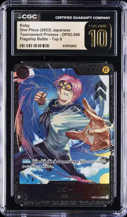 2023 ONE PIECE JPN TOURNAMENT PROMOS FLAGSHIP BATTLE KOBY CGC 10 PRISTINE - Image 1
