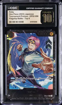 2023 ONE PIECE JPN TOURNAMENT PROMOS FLAGSHIP BATTLE KOBY CGC 10 PRISTINE - Image 1
