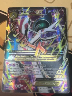Pokemon TCG M Gallade EX Full Art Holo Rare Card 100/108 Roaring Skies DMG - Image 1