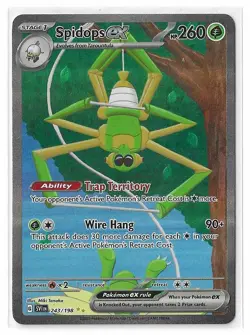 Spidops ex 243/198 Scarlet & Violet Base Set Alt Full Art Pokemon TCG Card NM - Image 1
