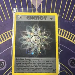 Pokemon TCG Rainbow Energy 1st Edition Holo Card #17/82 Swirl - Image 1