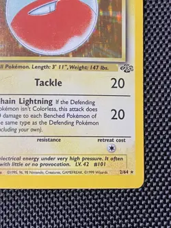 Electrode 1st Edition Holo Rare Jungle 2/64 Pokemon TCG Card- MP Condition - Image 4