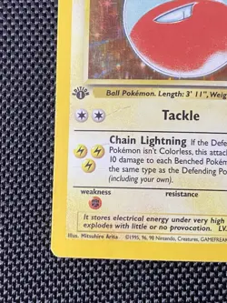 Electrode 1st Edition Holo Rare Jungle 2/64 Pokemon TCG Card- MP Condition - Image 5
