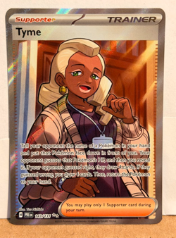 Tyme 143/131 Sv: Prismatic Evolutions Holo Ultra Rare Pokemon Trainer Card Art - Image 1