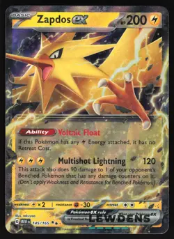 Zapdos ex - 145/165 - Double Rare - Scarlet & Violet 151 - Pokemon Card - LP - Image 1