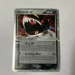 Pokemon TCG Sharpedo EX Deoxys Holo Card 104/107 Mp - Image 1