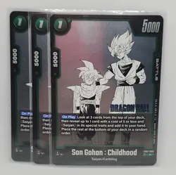Dragon Ball Super Card Game Manga Booster FB01-088 Son Gohan Childhood x3 - Image 1