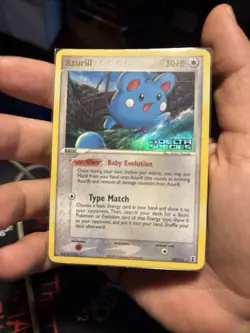 Pokemon Card Ex Delta Species Azurill 20/113 2005 Reverse Stamped Holo - Image 2