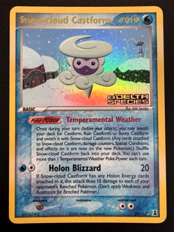 Snow-cloud Castform 29/113 EX Delta Species Pokemon Card Reverse Holo Rare NM - Image 1