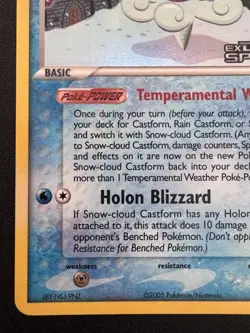 Snow-cloud Castform 29/113 EX Delta Species Pokemon Card Reverse Holo Rare NM - Image 5