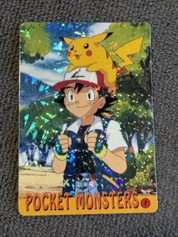 Vintage Pokemon Vending Machine Card Double Sided Ash Pikachu & Team Rocket - Image 1