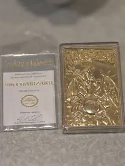 Burger King Pokemon 23K Gold-Plated CHARIZARD Trading Card (1999) w/ CERTIFICATE - Image 3