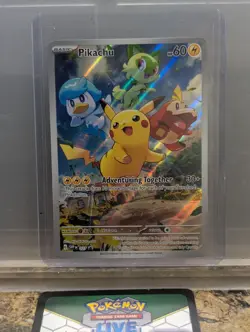 Pikachu SVP 027 Scarlet & Violet Promo Card Paldea Evolved Pokemon - NM/Mint - Image 2
