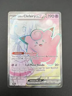 Pokemon Lillie's Clefairy EX Journey Together Card 173/159 NM Condition - Image 1