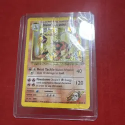 Pokemon TCG Blaine's Arcanine Gym Challenge Holo Card 1/132 Unlimited Rare - Image 1