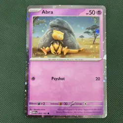 HD WHOLE SWIRL 🌀💫 Abra 063/165 SV 151 Cosmos Bleed Holo Promo Pokemon Card - Image 3