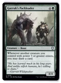 Garruk's Packleader LP* Bloomburrow Commander ENGLISH 0218 mtg -UnltdCards - Image 1