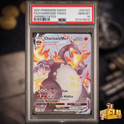 2021 Pokemon Swsh FA/Charizard VMax Shining Fates #SV107 PSA 10 GEM MT - Image 1
