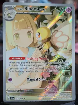 Lillie's Ribombee 164/159 Illustration Rare card from the Pokemon TCG: JTG. - Image 1