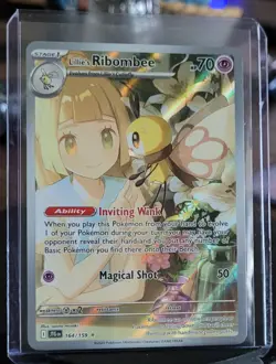 Lillie's Ribombee 164/159 Illustration Rare card from the Pokemon TCG: JTG. - Image 3